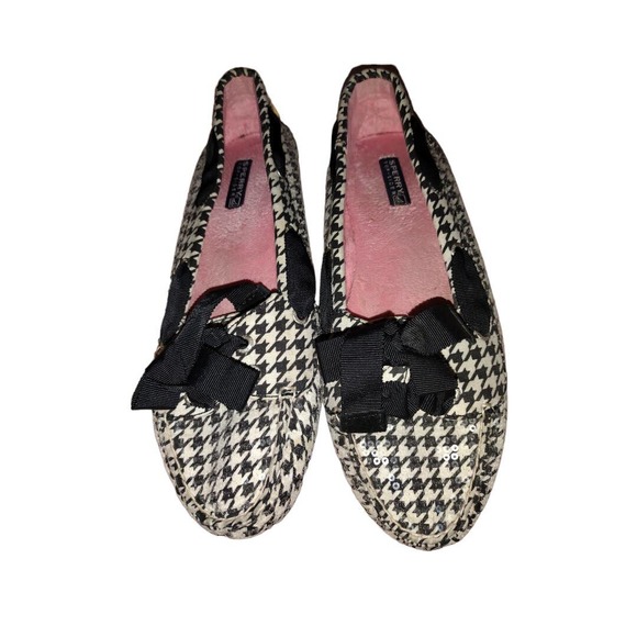 Sperry Houndstooth sequined flats with bow size 8.5 - Picture 2 of 6